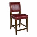 Linon Home Decor Products Brook Red Counter Stool Brown 0232RED-01-KD-U
